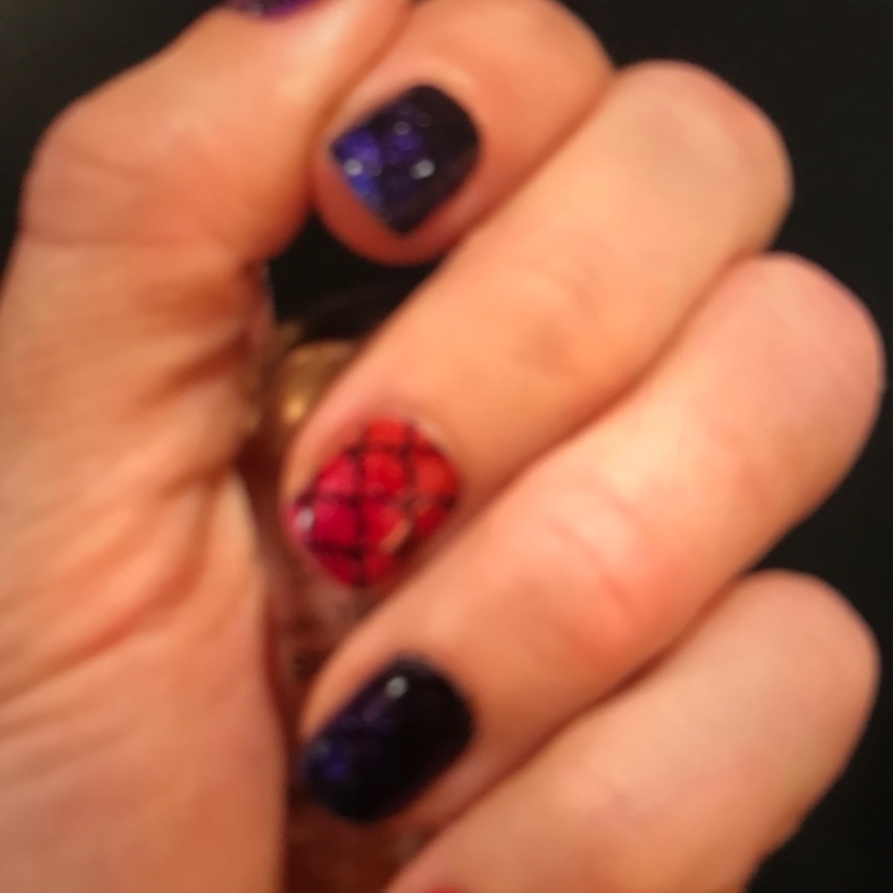 Teal ombré premium polish nail strips - Picture 7 of 7